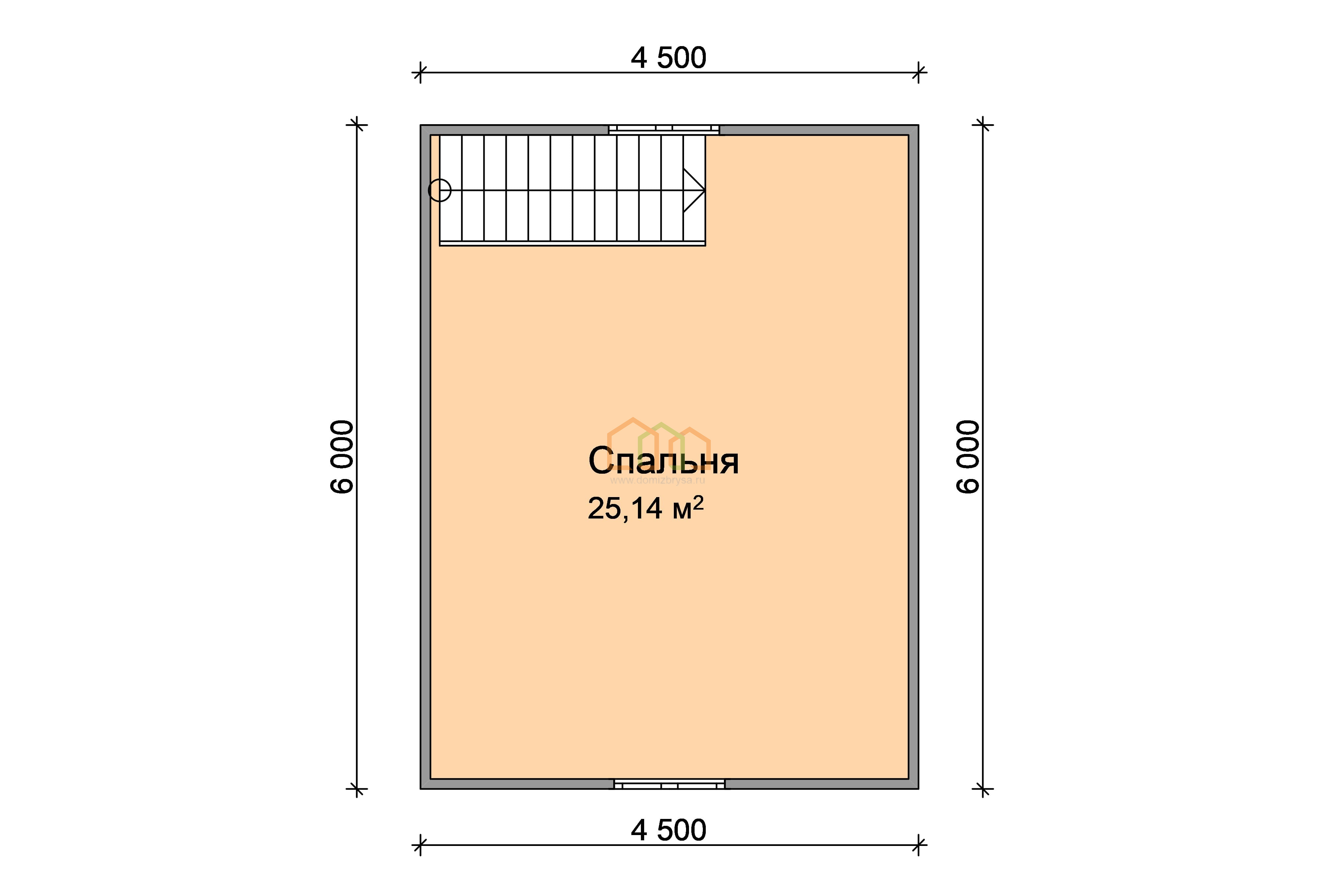 Каркасная баня с мансардой Меркурий (К) 6x8 Площадь: 75 м² с террасой под  ключ в Зубцове Калязине